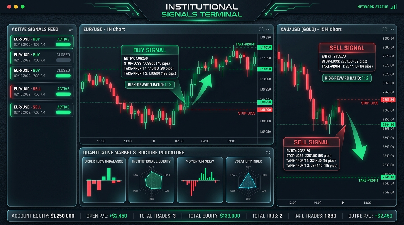 Institutional Forex Signals Terminal — Precision Entry, Stop-Loss and Take-Profit